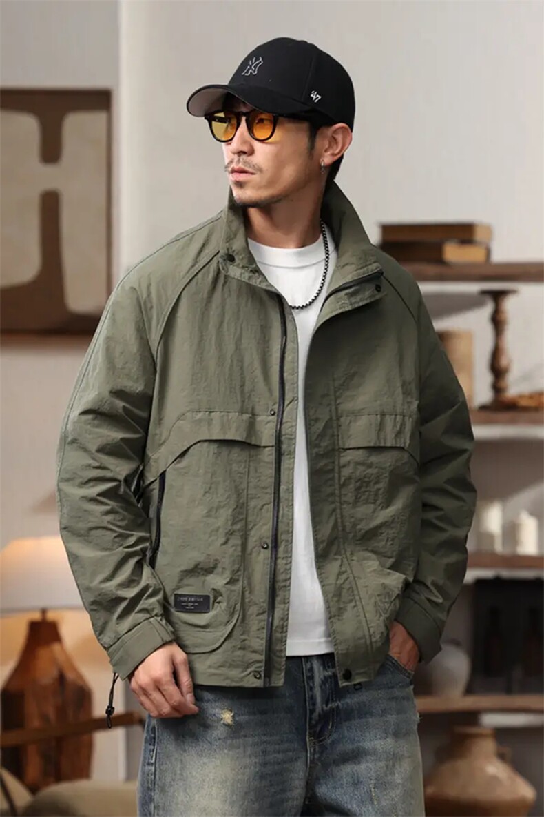网图慎用2025春季新款潮牌外套立领帅气男夹克JK9211-P93控149,男装夹克,电商D240-242