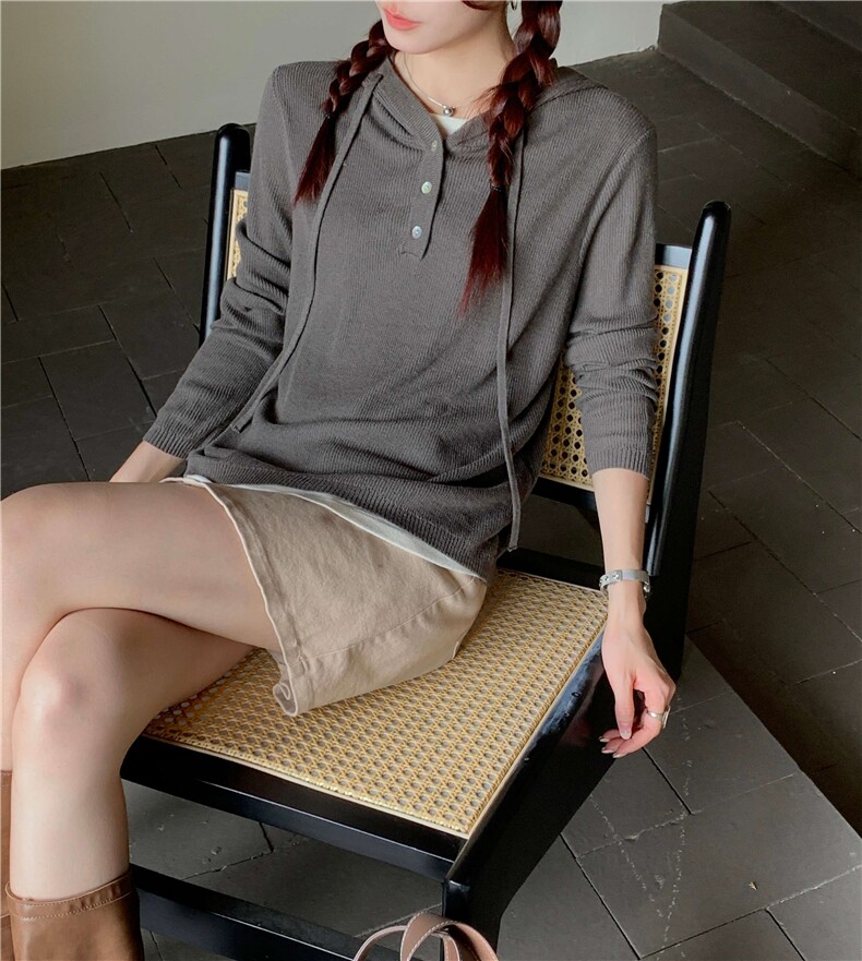 新款简约百搭长袖针织女宽松休闲外套,针织衫/毛衣,伟祺羊绒