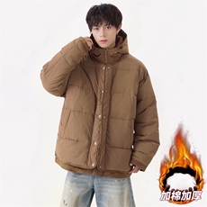 冬季加绒加厚假两件连帽男士防水保暖棉服大衣A406MY829P108，男装棉衣，星座309（原A406）