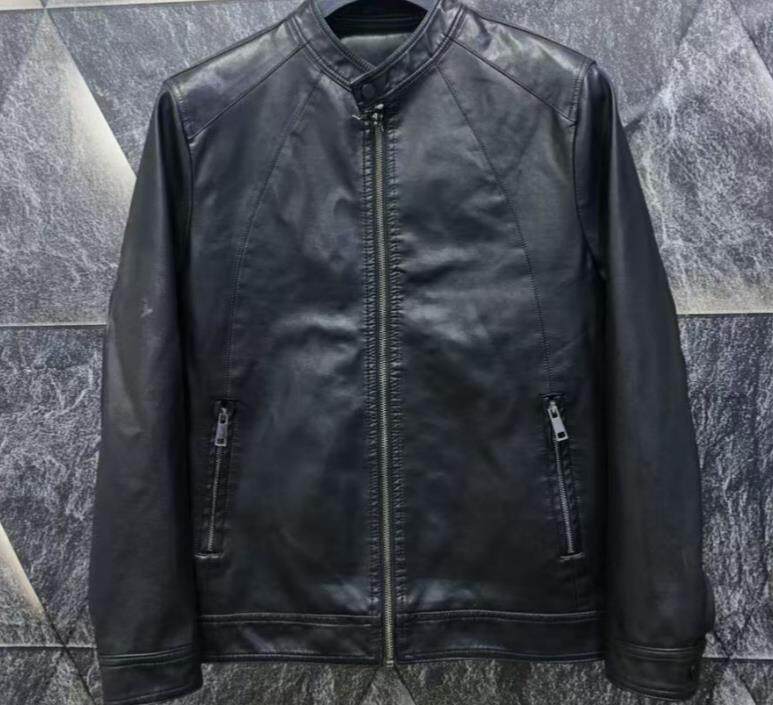 (网络图慎用有大货)立领皮衣立体商务休闲单款313B-JK6601-P120,男装皮衣,星座313B