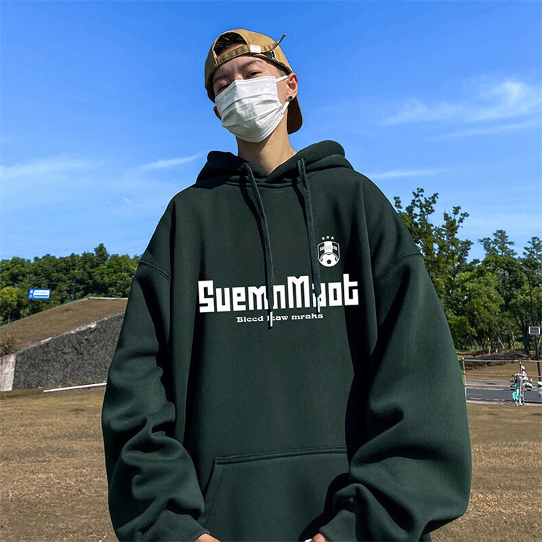 抖音得物供货可提供视频秋冬重磅美式宽松连帽卫衣DL2328,男装卫衣,电商A486