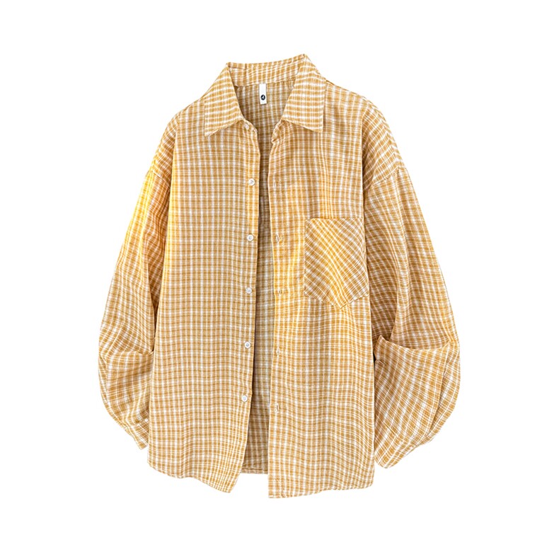 衬衫男春季新款港风宽松格子长袖衬衫CS802-特P28，男装衬衫，星座214-3