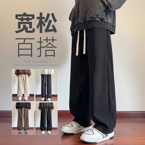 2025年秋冬新款港风灯芯绒裤子男裤直筒休闲裤宽松百搭男D961-P43图片