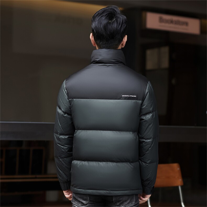 ZMS-M8820新款冬季男士鹅绒羽绒服立领保暖外套修身大衣,男装羽绒服,电商B360