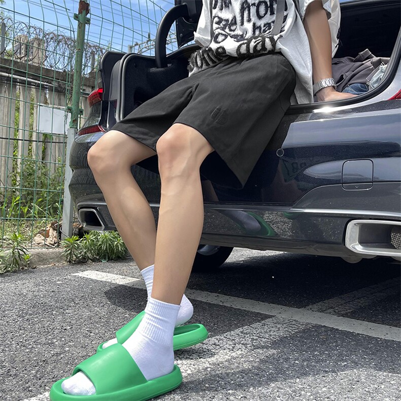 抖音夏季短裤男潮流五分裤宽松休闲裤多巴胺粉色225-2-K603-P28,男装休闲裤,星座225-2