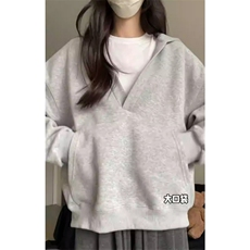 美式复古小众设计连帽卫衣男秋冬季oversize慵懒风外套WHY52，女装短外套，星座1116A（原606A-3）