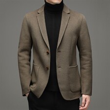 羊毛西服男冬季潮款休闲商务西服上衣中年男外套YLBX2120738-P315，男装西服，电商B212（原钱塘6029）