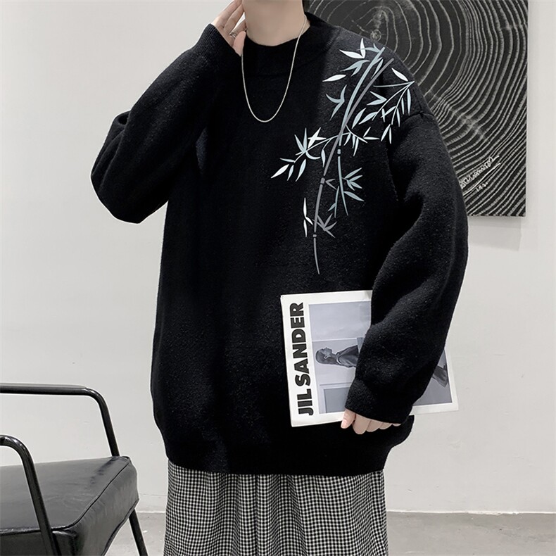半高领毛衣男大码胖子针织衫毛线衣 M18393-P45 加绒款-P65图片