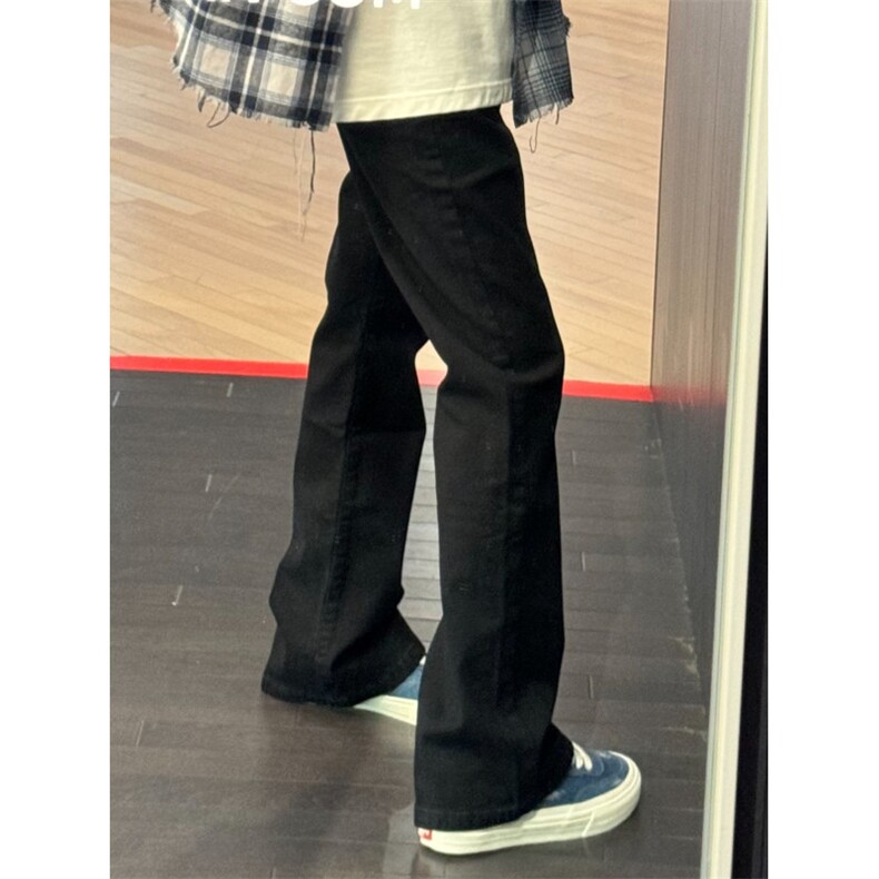 cleanfit水洗微喇牛仔裤男春秋季美式潮牌vibe修身显瘦休闲长裤子图片