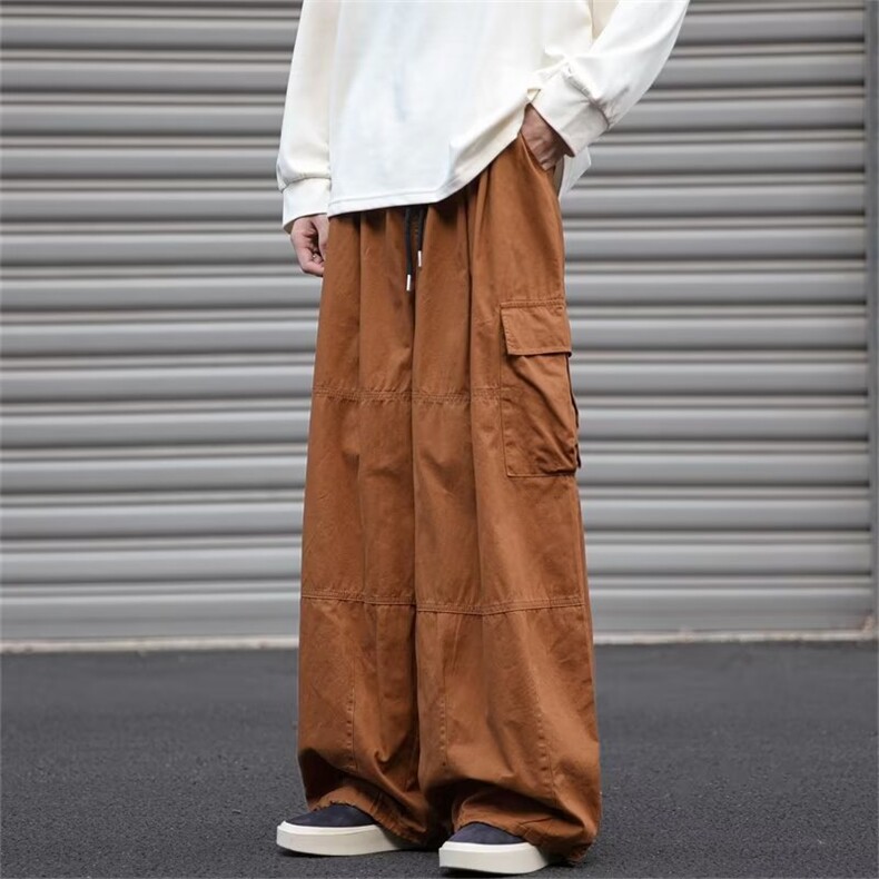 秋季新款复古街头原宿风宽松阔腿裤束脚裤男装休闲裤X1516-P45,男装休闲裤,星座1109-3
