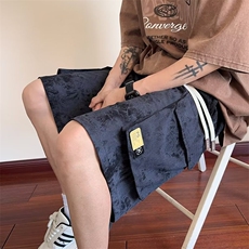 短裤男士夏季薄款宽松直筒大口袋工装提花设计感裤子D13，男装牛仔裤，星座1116A-1（原606A）