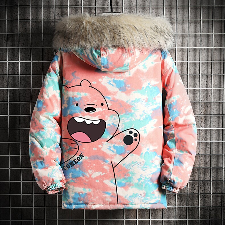 MC49131-P135日系潮衣男大码派克服男工装服外套袄网格,男装棉衣,电商A040A