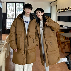 羽绒服男冬季新款港风休闲连帽白鸭绒情侣外套YR928-P180(控价208，男装羽绒服，星座214-3