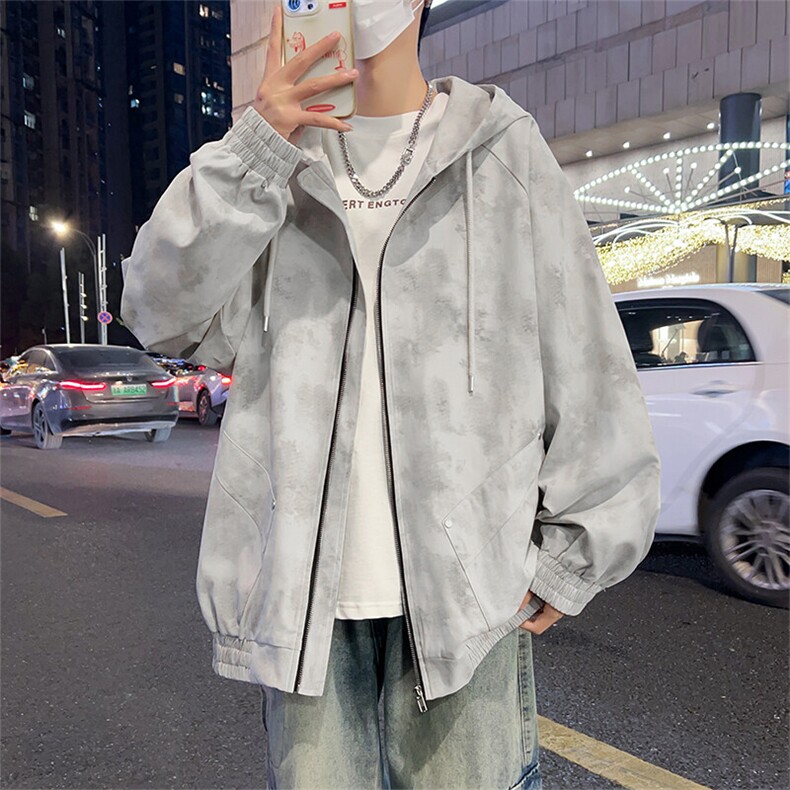 现货8509-P75大码控128春季大码户外连帽夹克外套,男装夹克,星座209