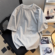 美式圆领短袖男宽松设计感痞帅T恤夏季慵懒风上衣服潮T05581-P33，男装T恤，星座308B-1