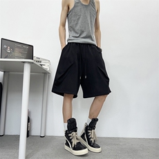 EAHO美式复古新款休闲短裤纯色百搭宽松直筒阔腿D1123-P36，男装牛仔裤，星座308B-2