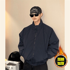 现货美式高街休闲棉衣夹克三防立领纯色户外工装加厚棉服外套，男装夹克，电商A486