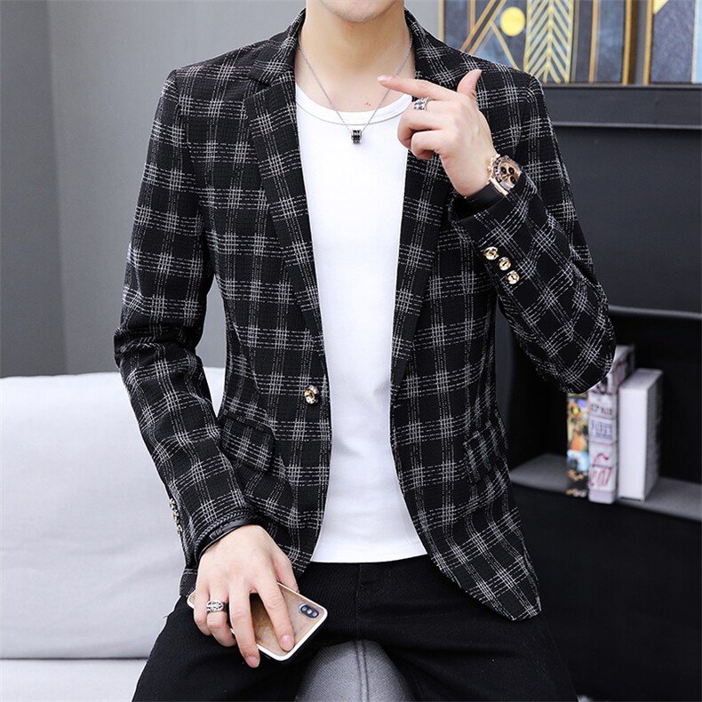 秋装新款男士休闲西服小西装外套商务秋季便服单西A112-X15-P85图片