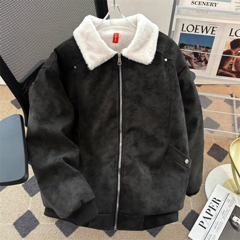 美式棉服男冬季巴恩风痞帅加绒加厚夹克棉衣宽松保暖Z1323P93,男装夹克,星座1112-1