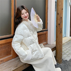 2026冬季羽绒服短款新中式50白鸭绒RF2C290-7801#-P295-K399，女装羽绒服，2C290