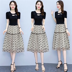 今年流行减龄一整套穿搭时尚裙女半身裙夏季2025新款，女装连衣裙，布芭啦
