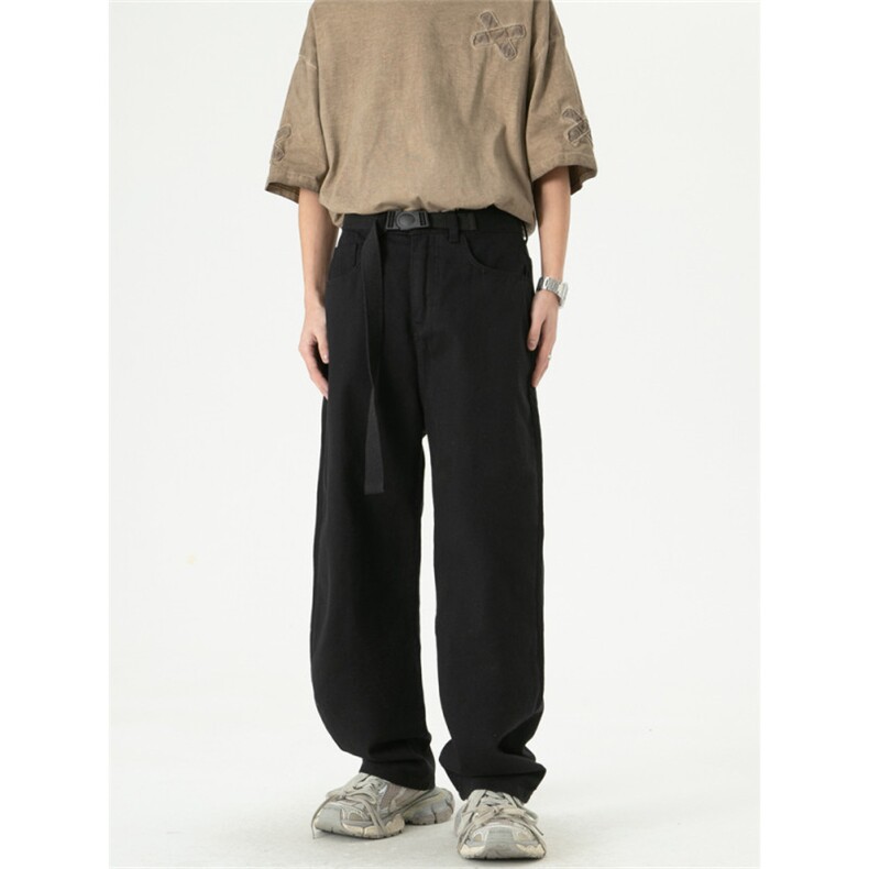 美式高街自带腰带高品质宽松阔腿牛仔裤809B-CK32-P55控78,男装牛仔裤,星座809B（原星座805）