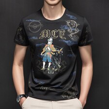 男士短袖t恤夏季男士圆领上衣服半袖体恤潮流休闲男装t桖衫，男装T恤，电商B212（原钱塘6029）