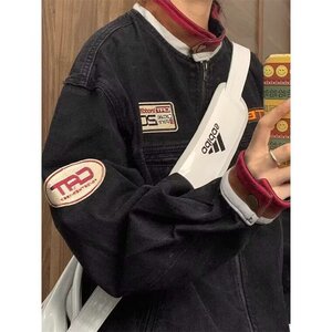 美式复古撞色牛仔夹克潮牌高街牛仔衣外套男帅气衣服LN21099-P80图片