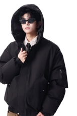 棉服男冬季新款港风宽松连帽棉衣MF9006-P90，男装棉衣，星座214-3