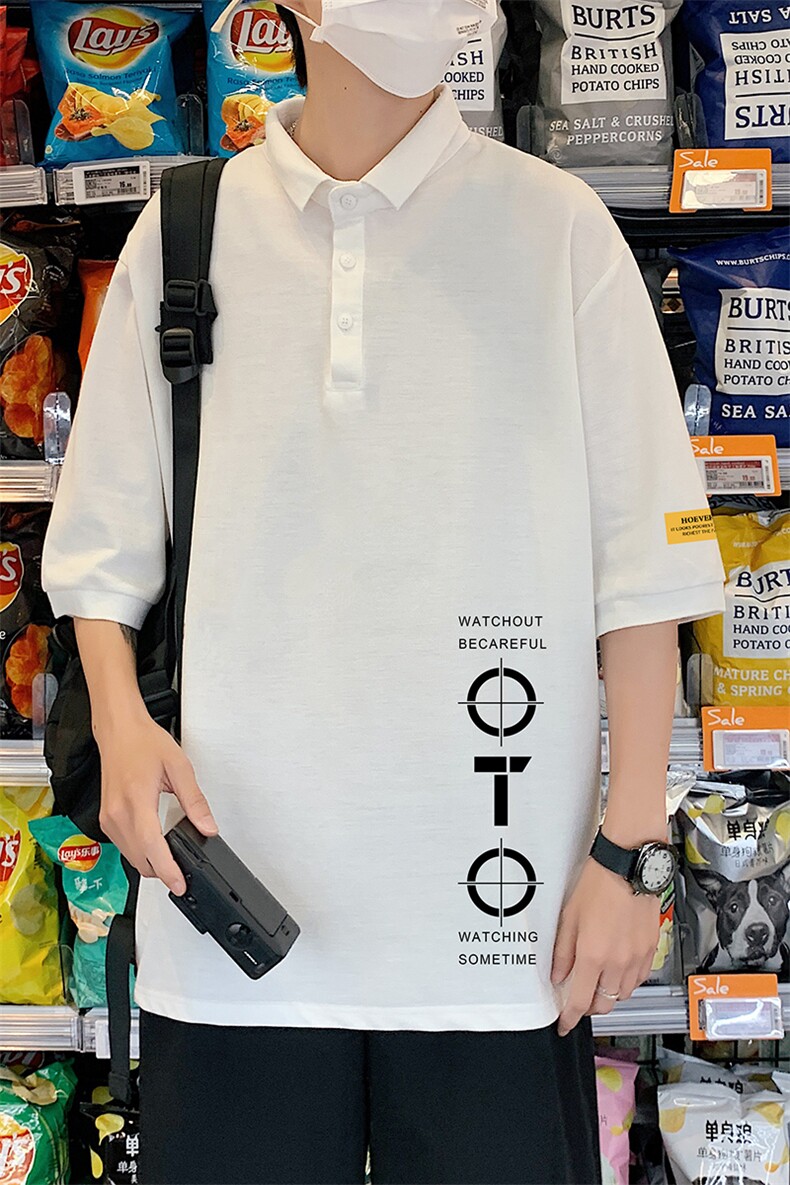 PL57114-P35翻领短袖polo衫男大码胖子半袖t恤男有领保罗衫模特,男装Polo衫,电商A040