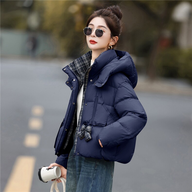 白鸭绒短款连帽保暖羽绒服女冬季新款百搭外套2025新品潮流品质女,女装羽绒服,意芙