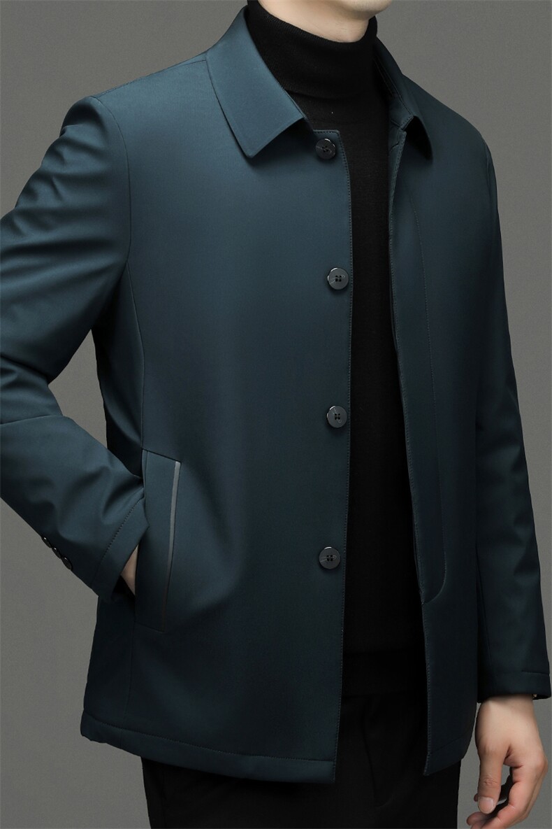 棉衣外套男秋冬季2023新款棉服翻领中年休闲爸爸装保暖棉袄男装,男装棉衣,电商B212（原钱塘6029）