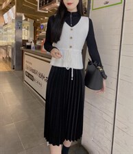 星雨阁2021新款貂绒马甲两件套连衣裙，女装马夹，星雨阁