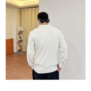 MM194-P53新款复古条纹撞色修身休闲POLO衫针织上衣图片