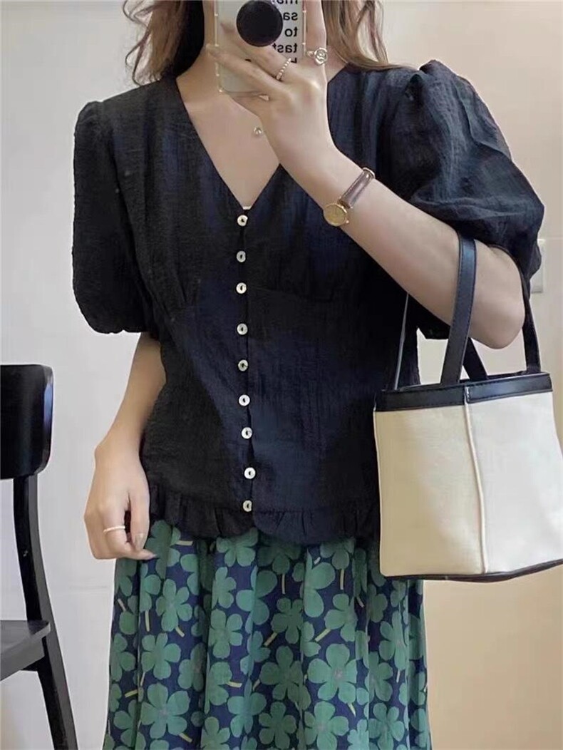 夏季韩系小衫，其它，红糖