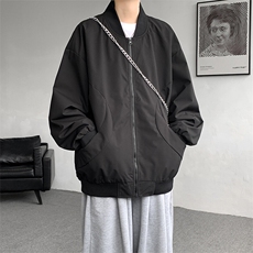 M-8XL春季棒球服外套男大码立领飞行员夹克潮牌休闲衣服JK001P65，男装夹克，电商B312