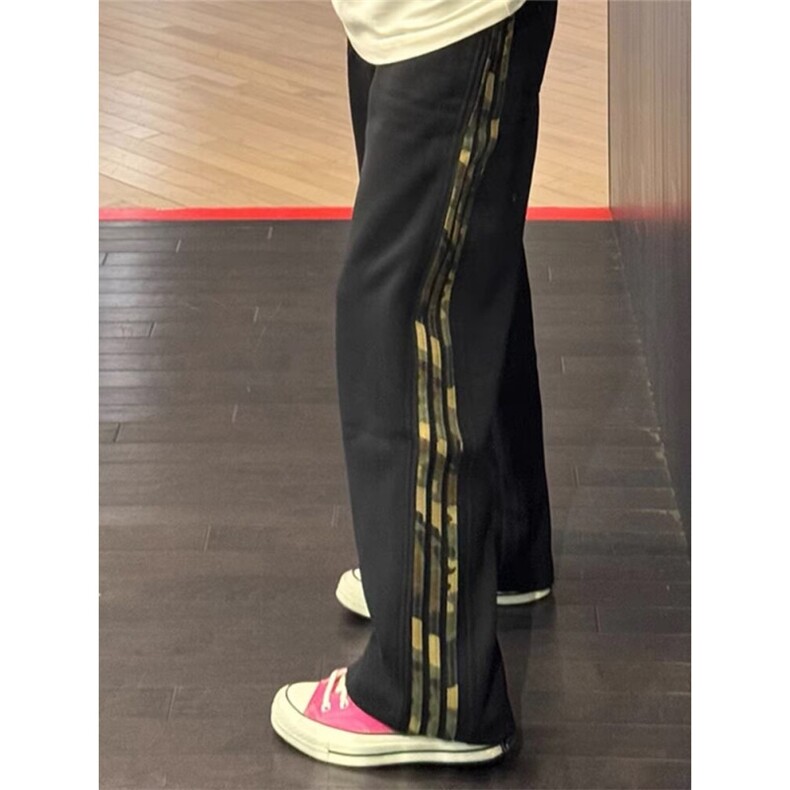 迷彩条纹白花灰裤子男女美式复古卫裤直筒休闲运动裤KA729,男装休闲裤,星座1116A（原606A-3）