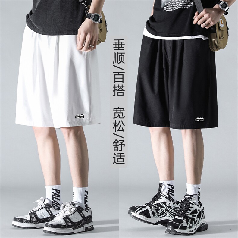 男士夏季短裤宽松大码冰丝裤薄款运动直筒五分裤 DK506-特批17图片