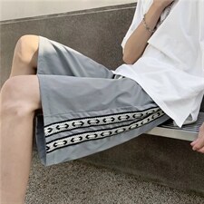 男夏季潮流时尚休闲短裤编织裤子五分裤D6803P25图片