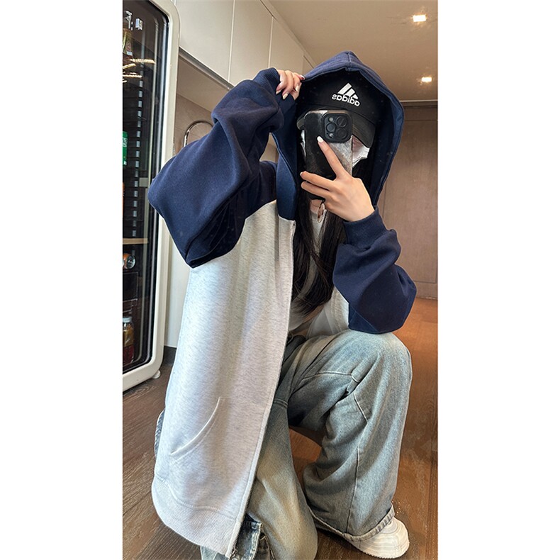 现货宽松美式320克oversize连帽拉链光板卫衣男女WY25-P55控78,男装卫衣,星座205-5