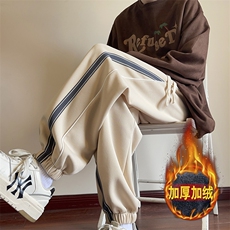 抖音品质冬季加绒休闲裤男生运动宽松卫裤227-2*K878*P55控78，男装休闲裤，星座227-2
