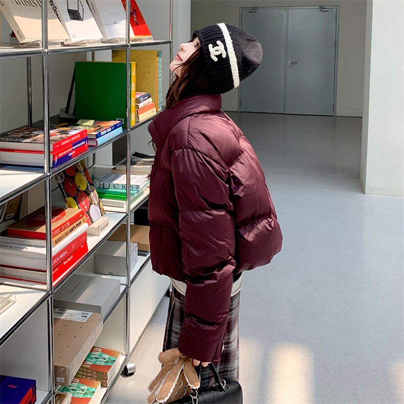 时尚纯色短款洋气加厚保暖羽绒服女冬季潮品,女装羽绒服,浙宝189