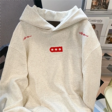 CX216-P49美式潮牌百搭运动宽松连帽卫衣女春秋重磅刺绣休闲，男装卫衣，电商B323A