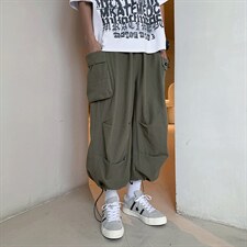 日系工装休闲裤男港风潮牌阔腿百搭新款宽松九分束脚裤K772-P35，男装工装外套，星座1008-2