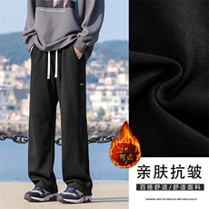 秋冬季美式高街潮牌宽松直筒阔腿休闲裤子X1695特批39加绒特批49，男装休闲裤，星座718