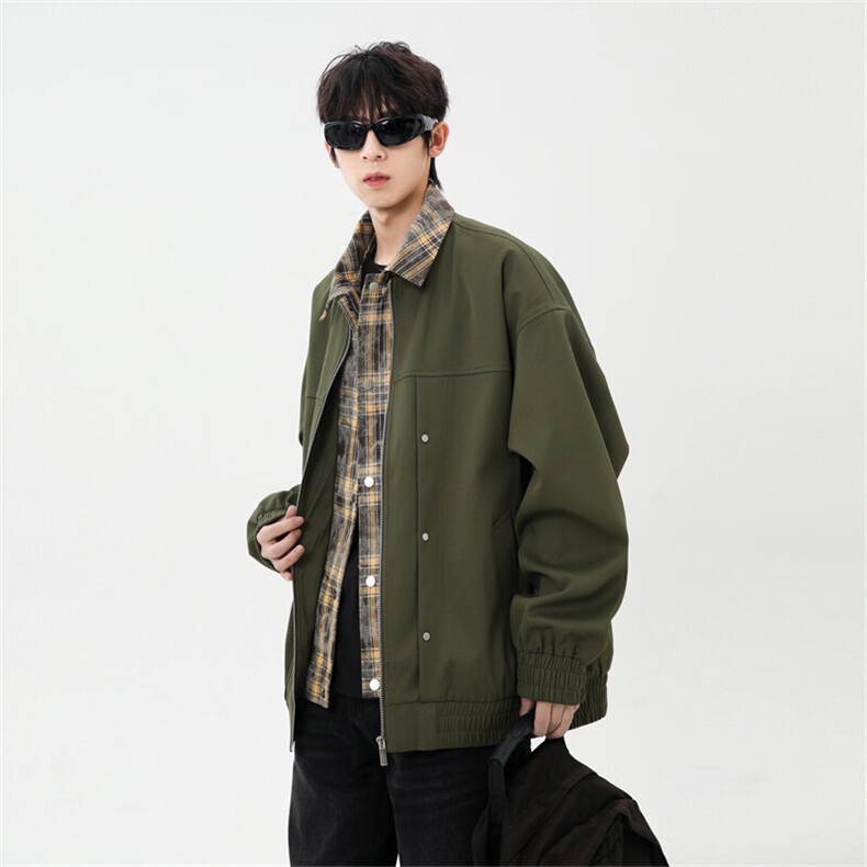 2025春休闲痞帅工装翻领夹克潮流外套得物二开XZ301b-2-JK2589P78图片