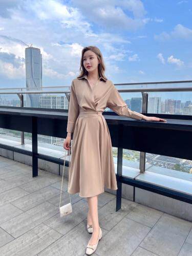 【东方名裳】秋季新款时尚简约风格连衣裙，女装连衣裙，东方名裳