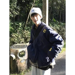 潮牌美式刺绣连帽重磅加绒卫衣男士冬季新款百搭宽松休闲情侣帽衫图片