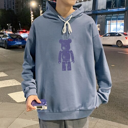 WY2242-P35纯棉连帽卫衣男大码运动帽衫宽松薄外套男，男装卫衣，电商A040
