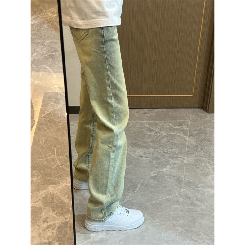 【有货】N8025CC-特P40黄泥色弯刀牛仔裤美式复古cleanfit裤子,男装牛仔裤,星座1007（原301D）